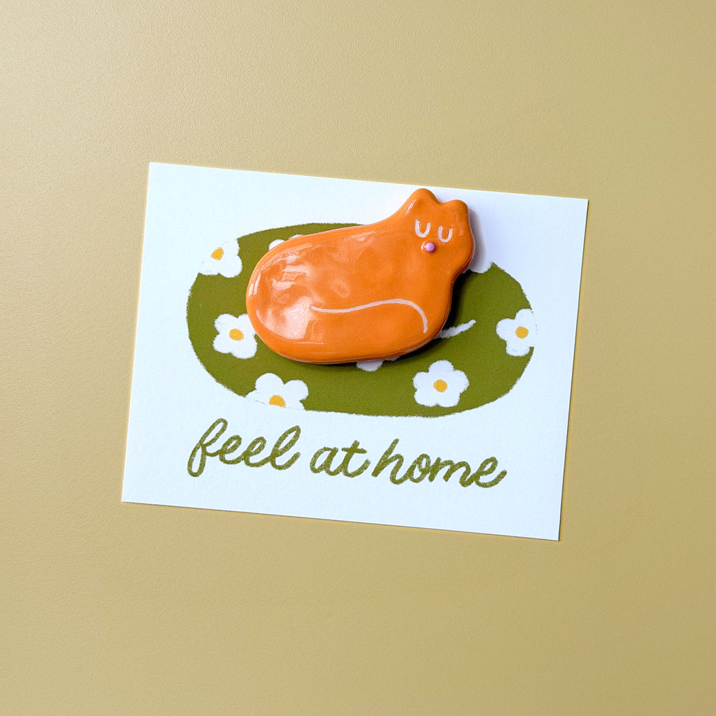 Orange Cat - Feel at Home Magnet