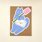 Blooming Cat Tuck-In Greeting Card