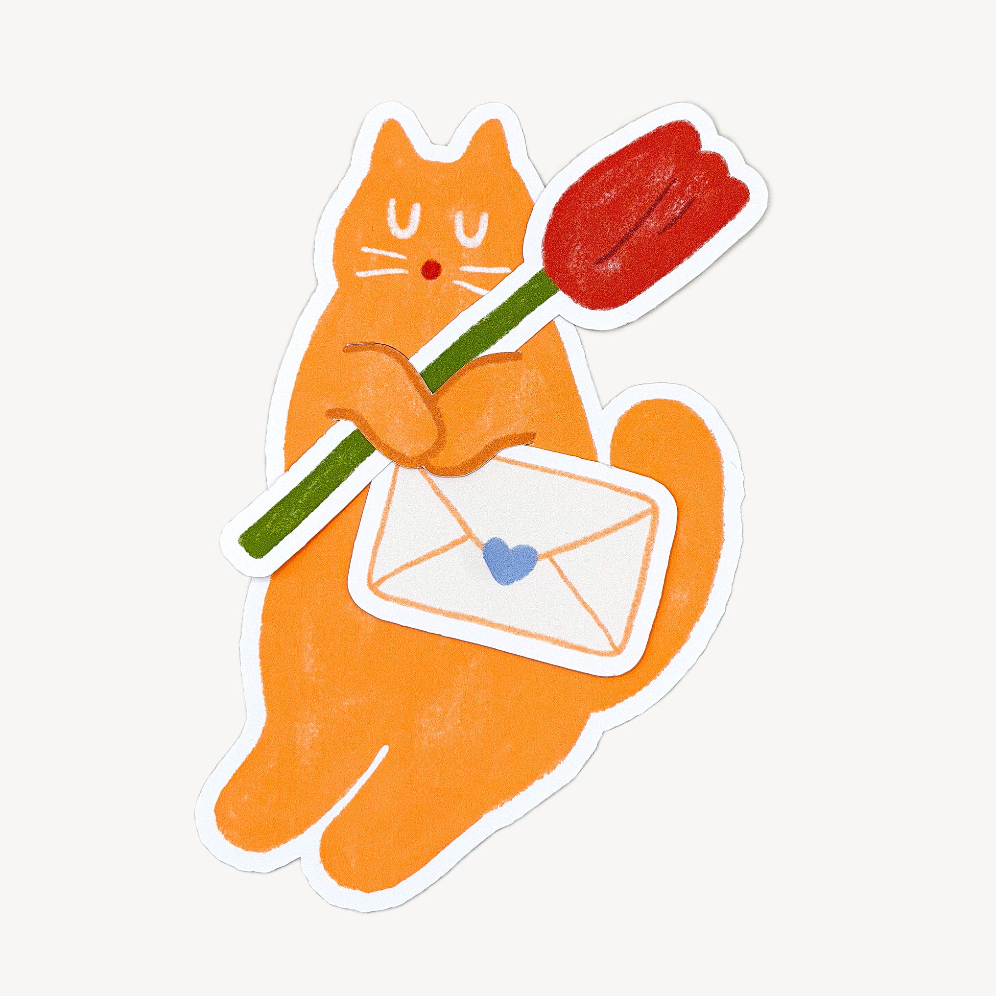 Blooming Cat Tuck-In Greeting Card