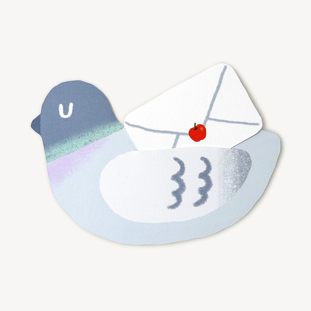 Messenger Pigeon Tuck-In Greeting Card
