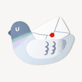 Messenger Pigeon Tuck-In Greeting Card