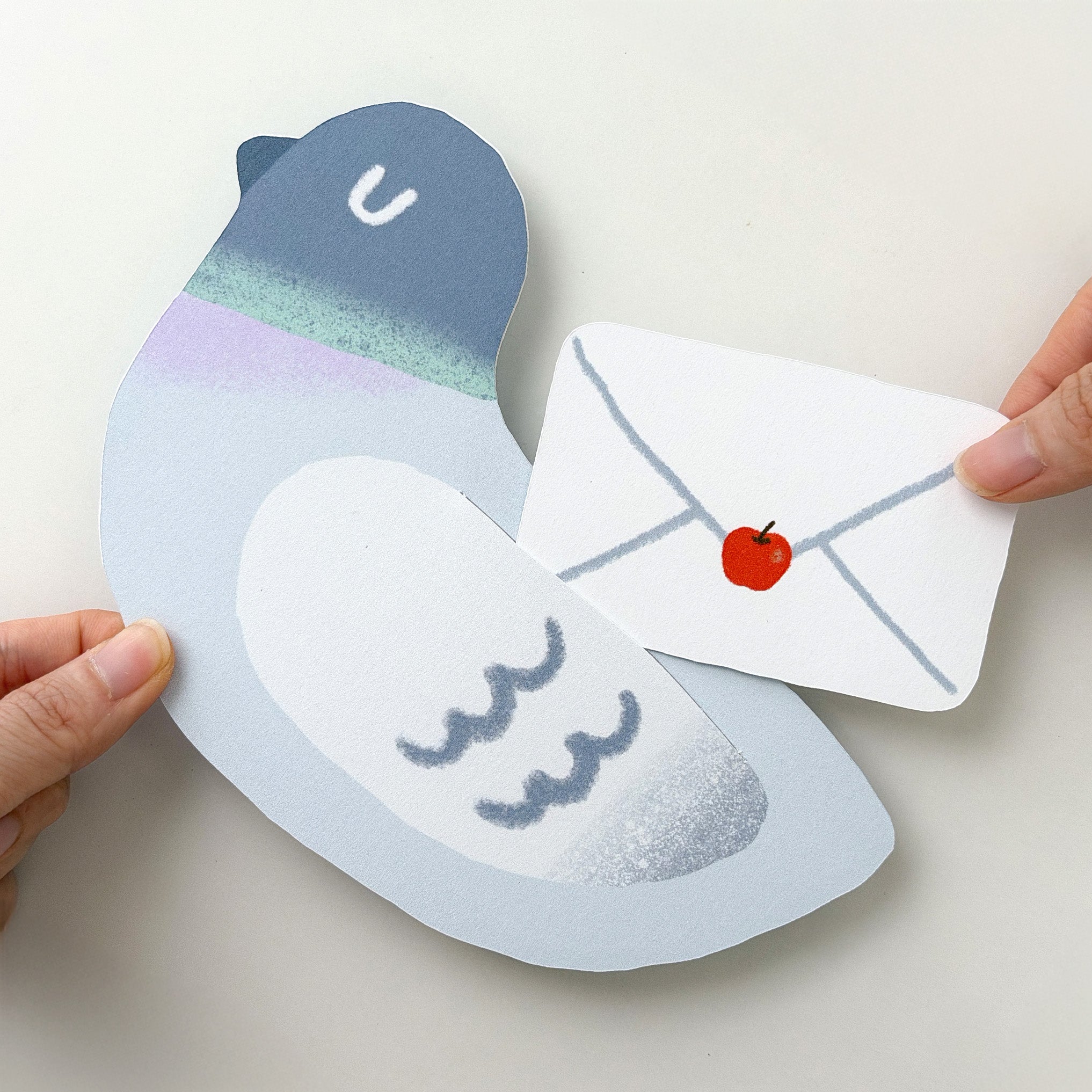 Messenger Pigeon Tuck-In Greeting Card