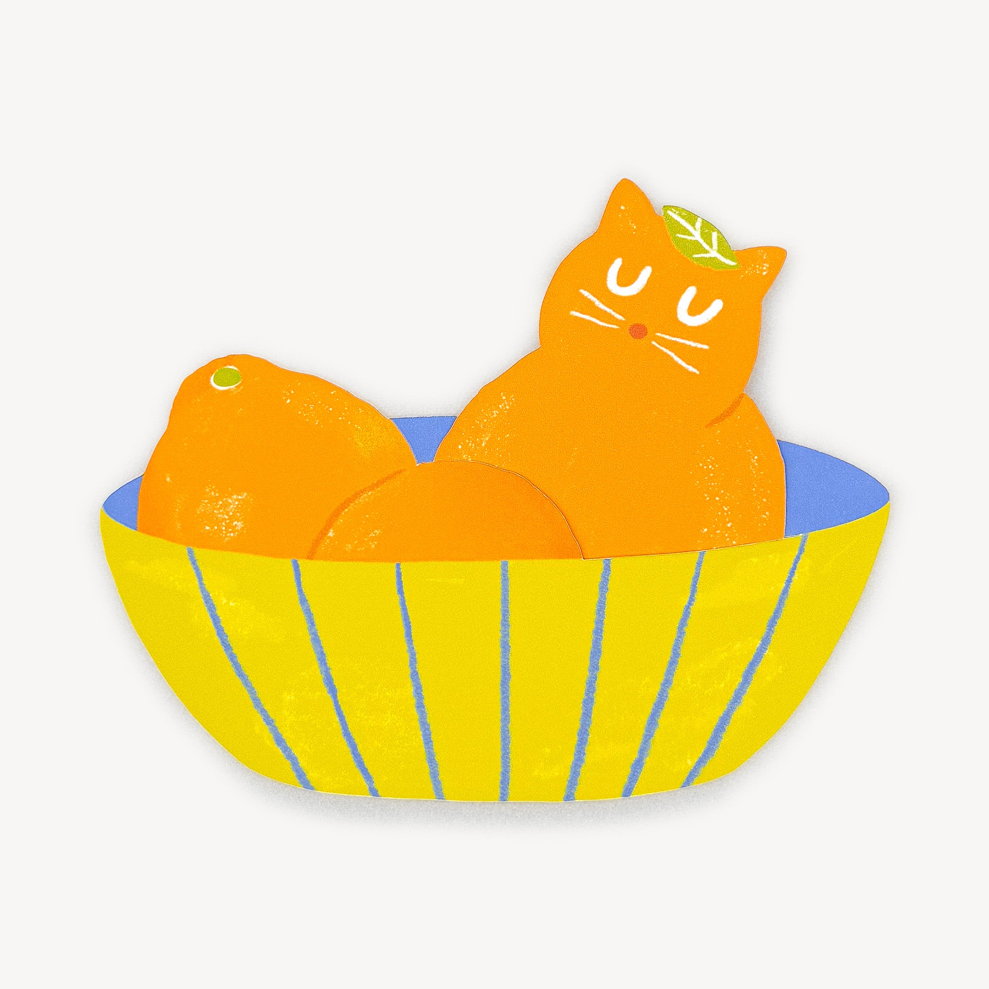 Orange Cat Tuck-In Greeting Card
