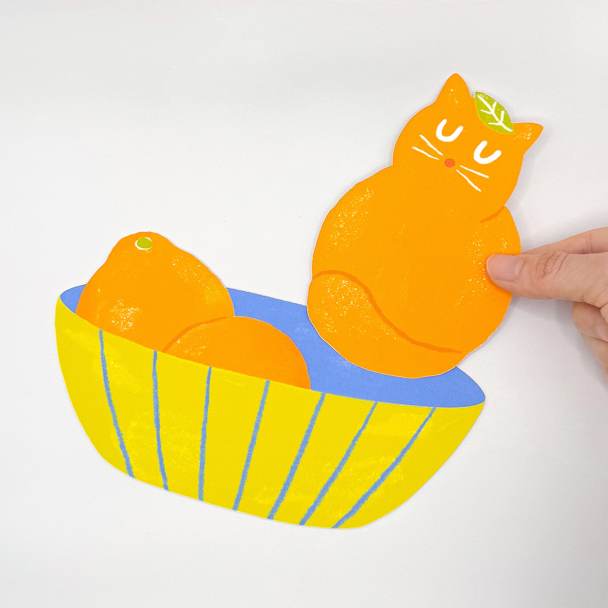 Orange Cat Tuck-In Greeting Card