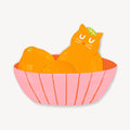 Orange Cat Tuck-In Greeting Card