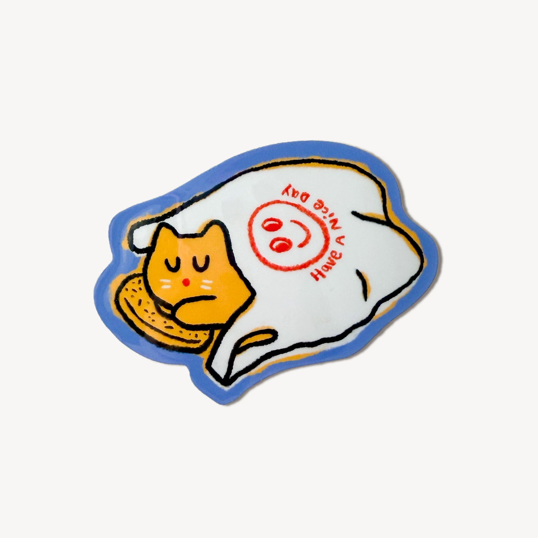 Meow York Deli Cat - Have a Nice Day Bagel Sticker