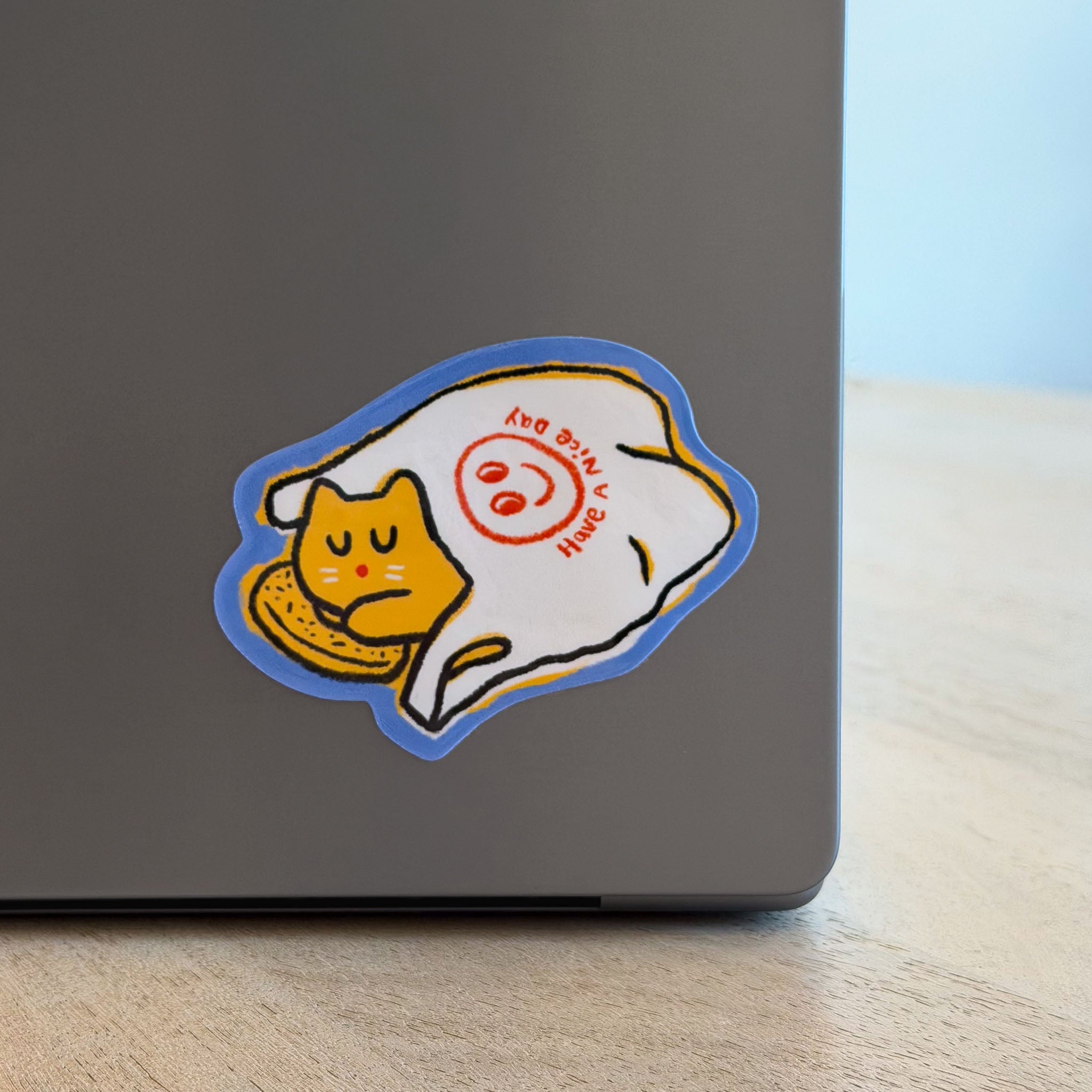 Meow York Deli Cat - Have a Nice Day Bagel Sticker